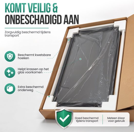 Avalo Wissellijst Hout - Inlijsten Voetbal Shirt - 3D Box Frame - 60x80 CM - Zwart - Diepe fotolijst - Shirt Inlijsten In Fotolijstje — cadeau in Wonen & Interieur - foto 4