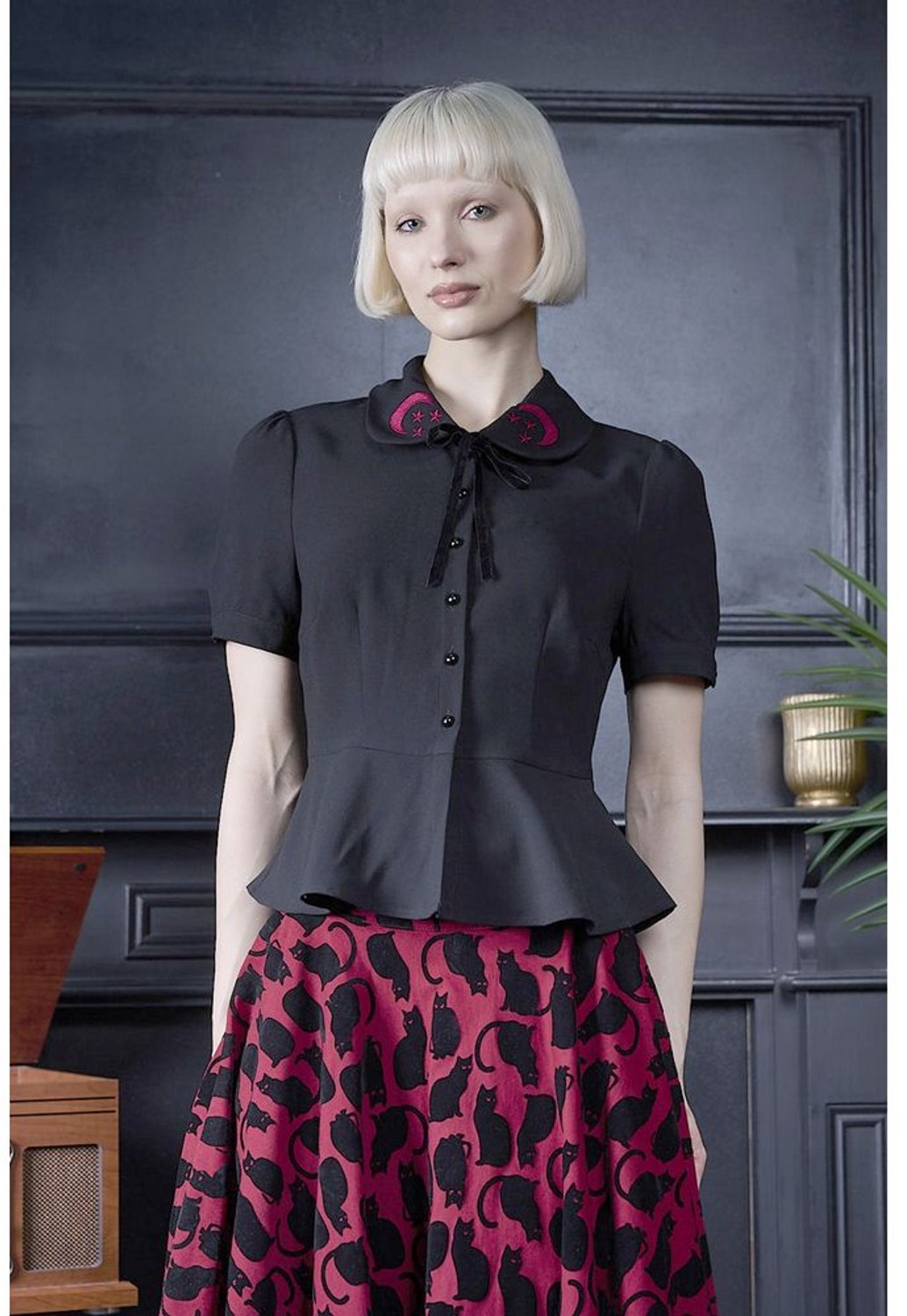 Banned - Prue Moon Blouse - XL - Zwart