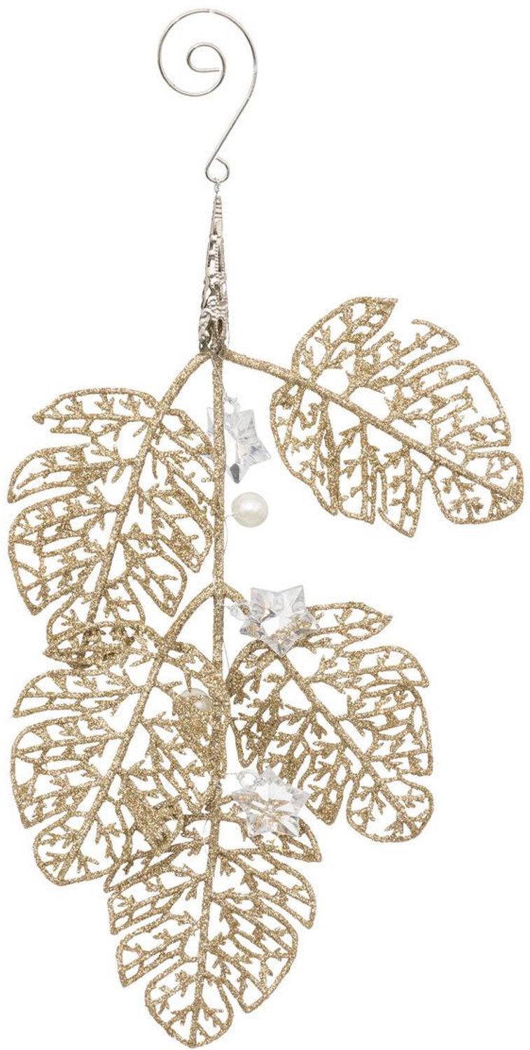 Feeric lights & Christmas Tropisch kerstblad van plastic, 29 cm Champagne