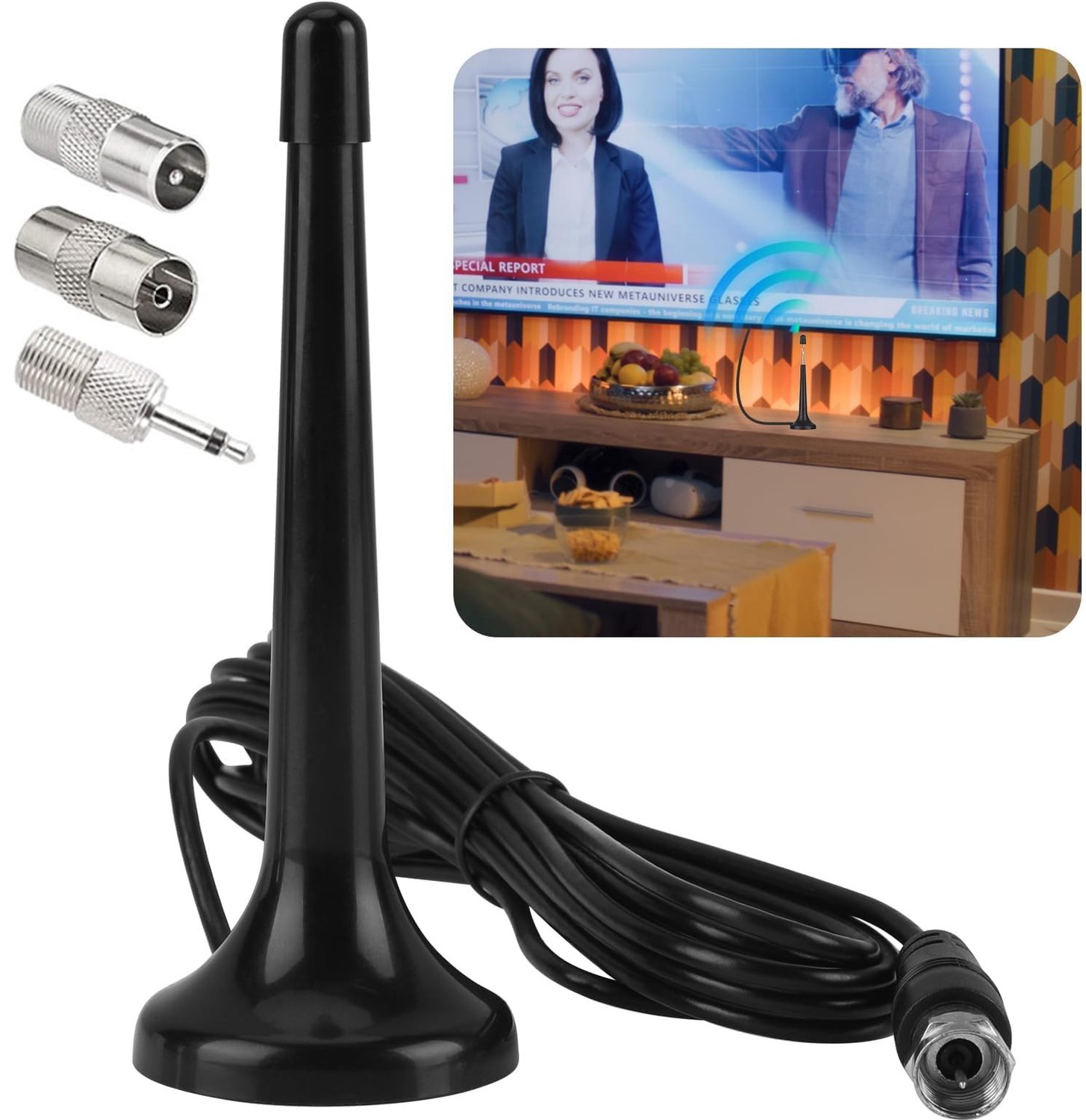 High Performance Radio-antenne met Magnetische Basis en 3m Verlengkabel