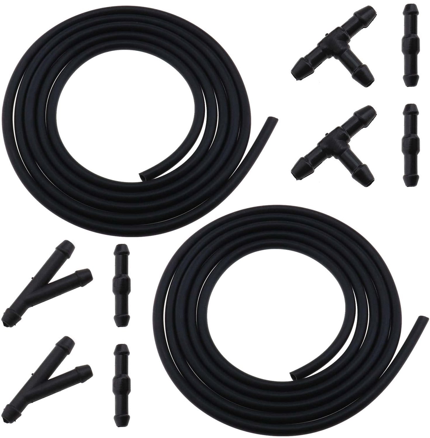 Wasmachine Slang met Waterstop - Ruitensproeierslang - Slangverbindingen - 2 Meter - Rubber - Duurzaam - Ruitensproeier Slang