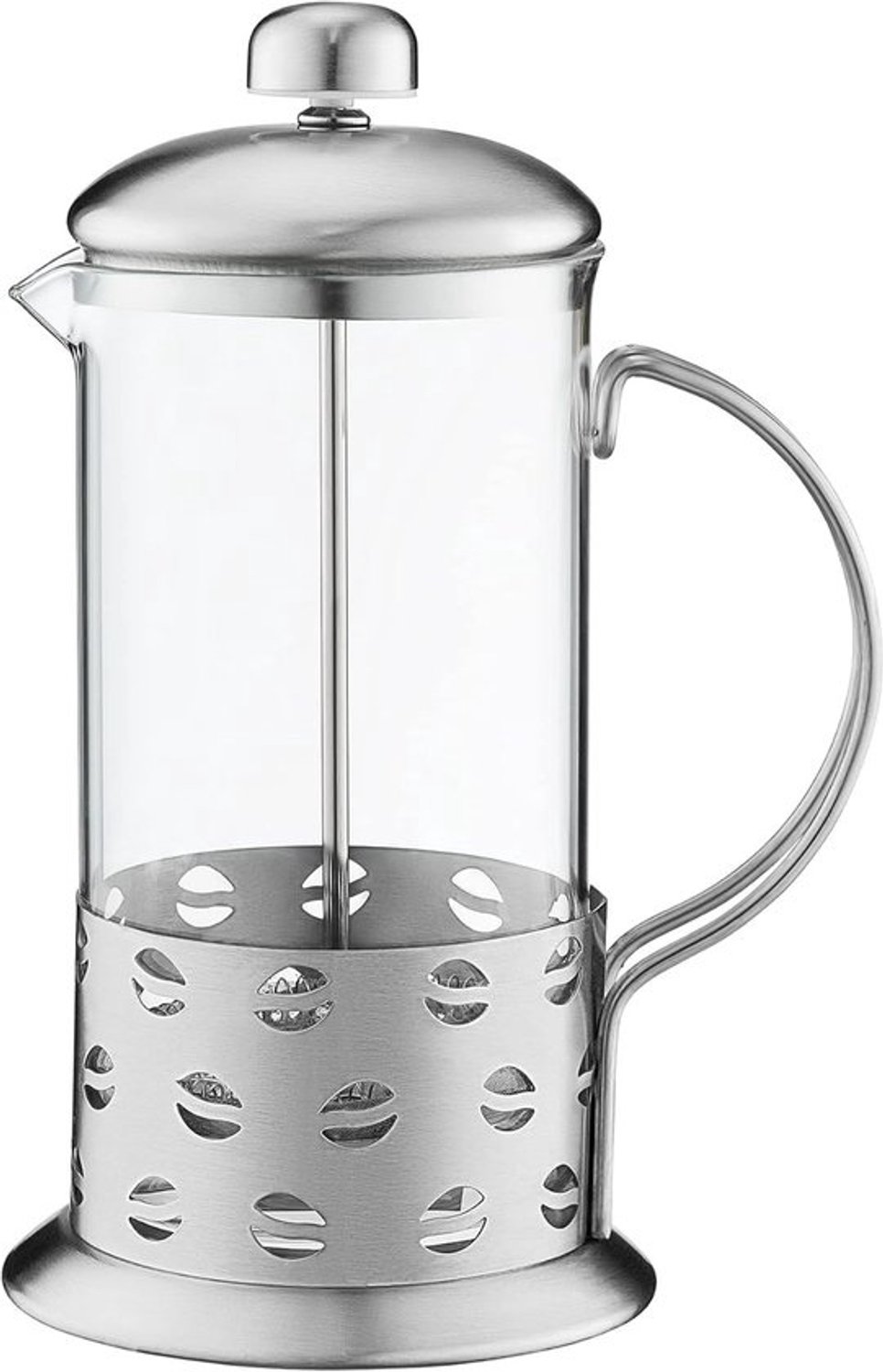 Glazen apparaat om koffie te zetten - Cafetière met glazen kan - Zet koffie met aroma - Frame bestand tegen hitte - 1000 ml - Gemaakt van roestvrij staal