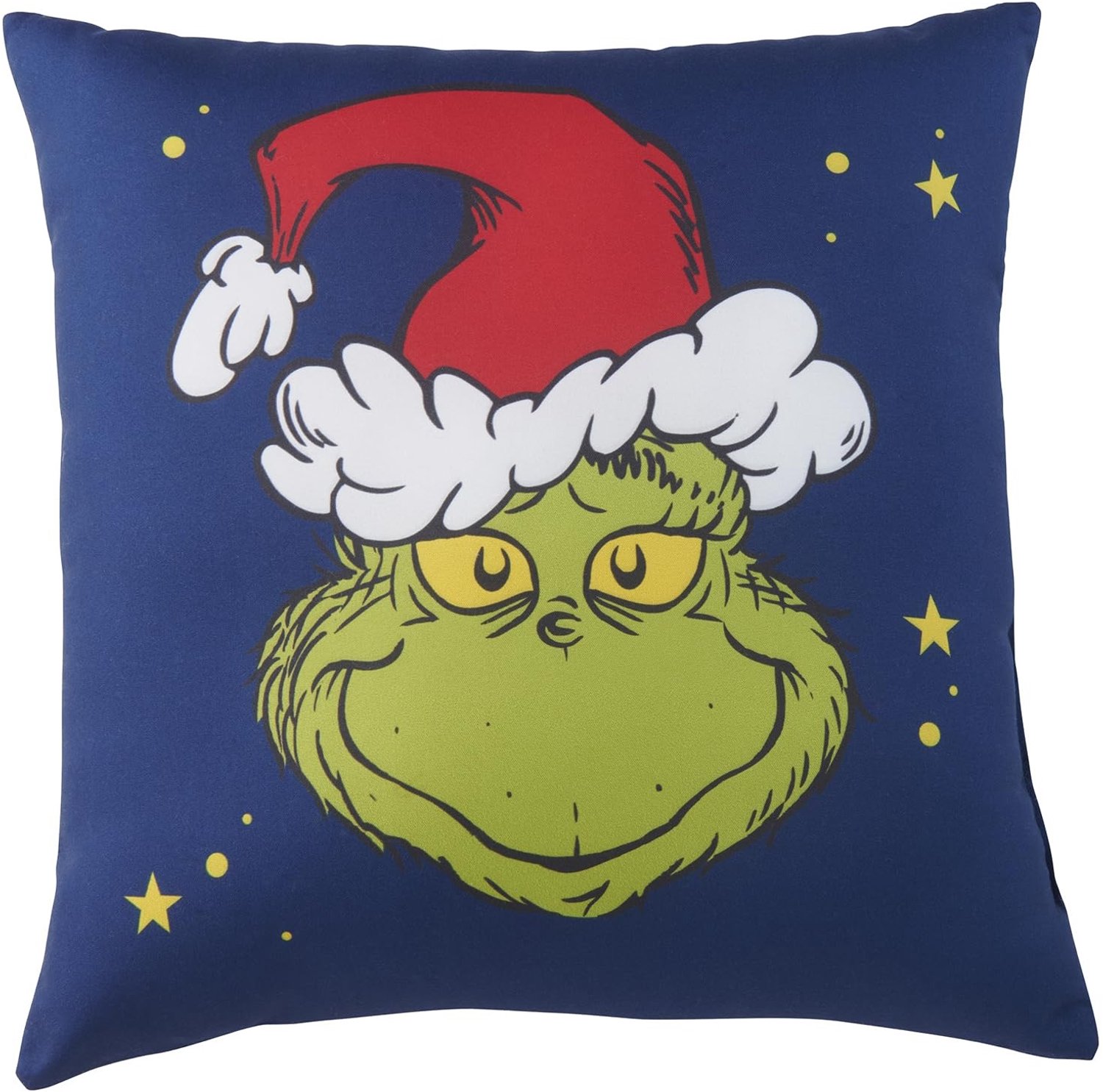 Pluche Kussen met Grinch Motief 30x30cm