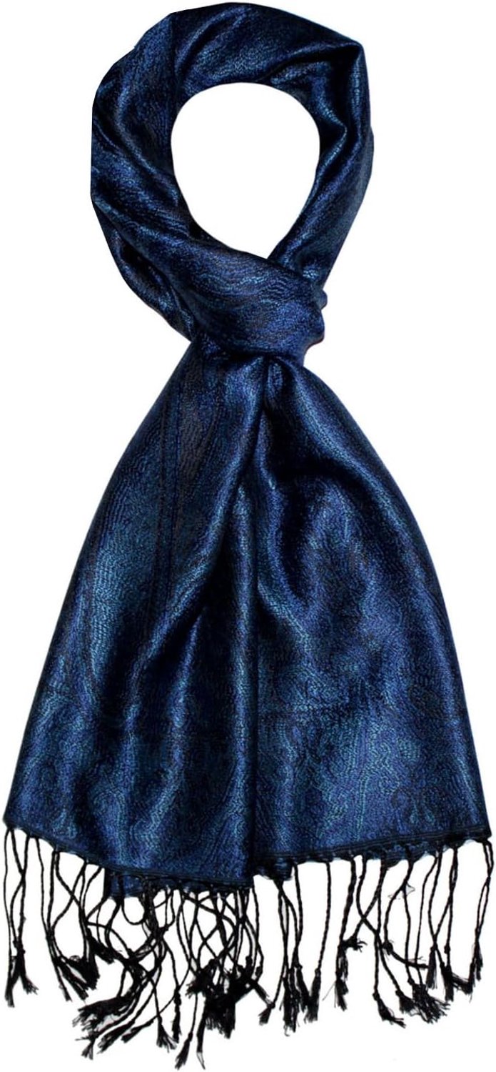 Luxe Heren Sjaal van 100% Zijde - Paisley Jacquard Geweven