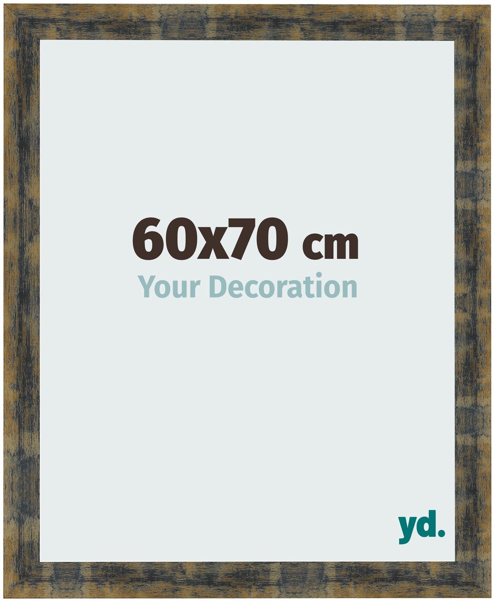 yd. Your Decoration - Fotolijst 60x70 cm - MDF - Blauw Goud Gemeleerd - Pisa