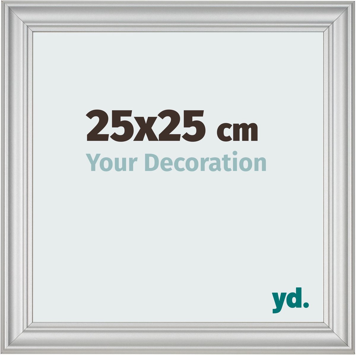 yd. Your Decoration - Fotolijst 25x25 cm - MDF - Zilver Mat - Lazio