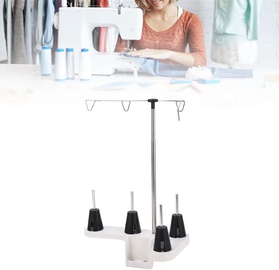 Naaispoelenhouder - Draadorganisator - Slijtvast en Stabiel - 4 Spoelen - Voor Naaimachine - Ideaal voor Creatieve Klussers - Handig en P... — afbeelding 4