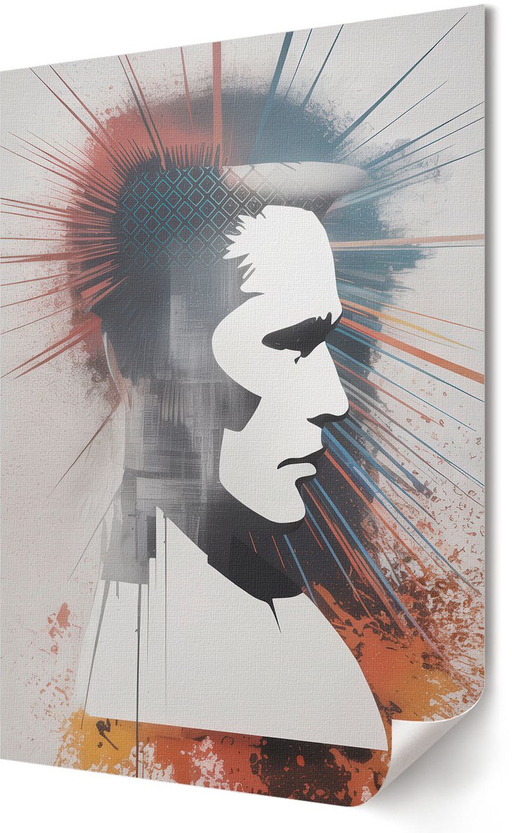 Coloray Polycanvas Poster - Sappige Perziken, Fotografie - A3 - Rood Design - Rechthoek - Kunstposter - Woonkamer, Slaapkamer, Kantoor - Klassiek