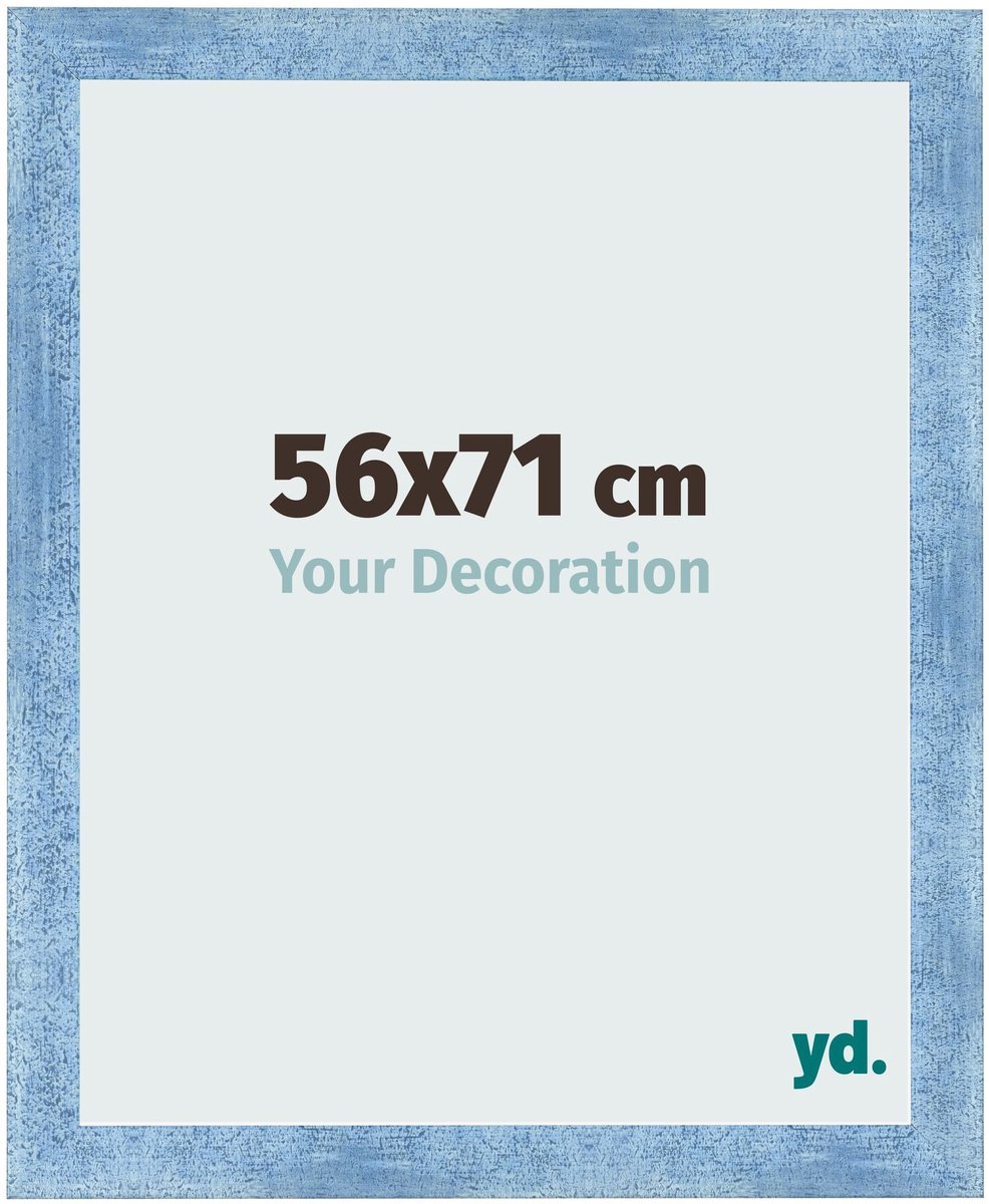 yd. Your Decoration - Fotolijst 56x71 cm - MDF - Helder Blauw Geveegd - Pisa