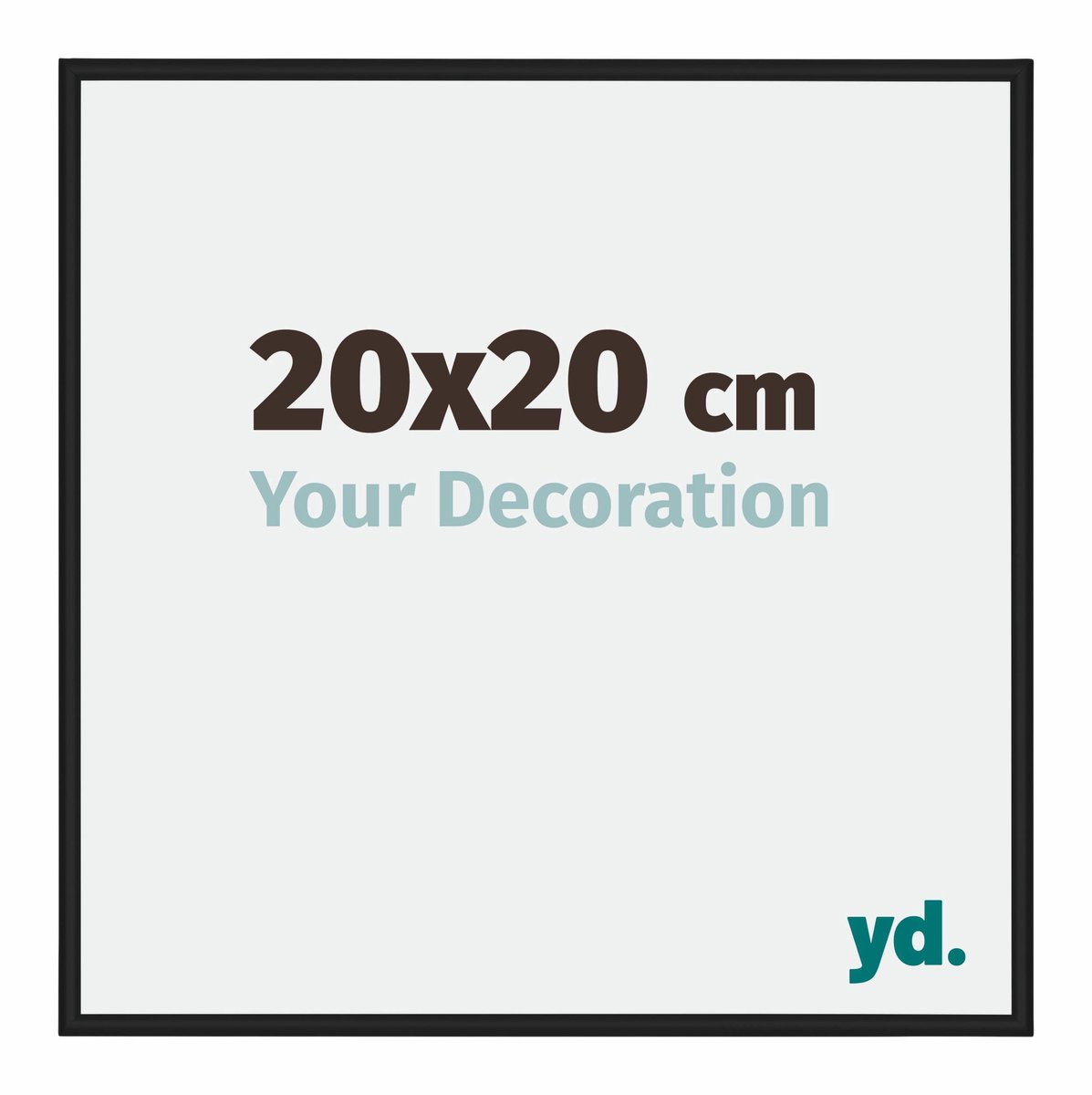 yd. Your Decoration - Fotolijst 20x20 cm - Aluminium - Zwart Hoogglans - Miami