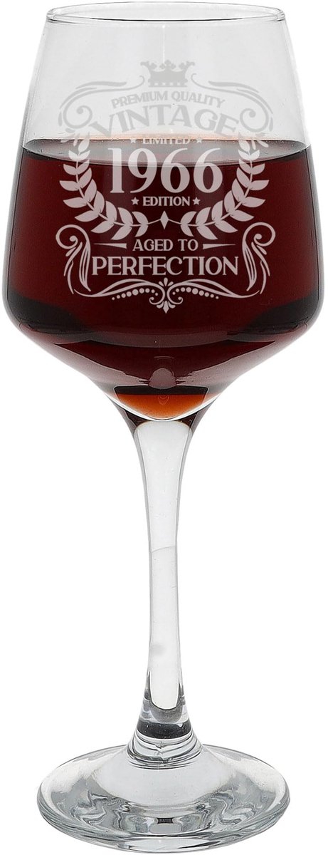 Always Looking Good 59e Verjaardagscadeau Vintage 1966 Aged to Perfection Gegraveerd Groot Wijnglas Cadeau voor 59 - ShopVlot