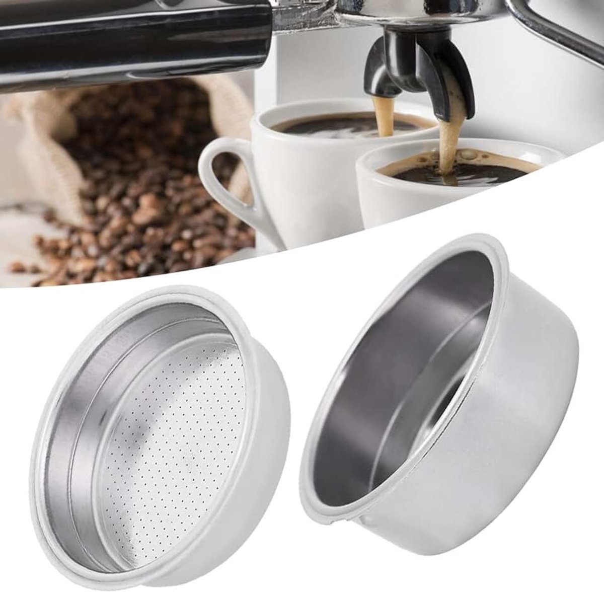 Herbruikbare koffiefiltermand - Roestvrijstalen koffiezeef - Economisch en milieuvriendelijk - Koffiefilters voor thuisgebruik - Duurzaam...