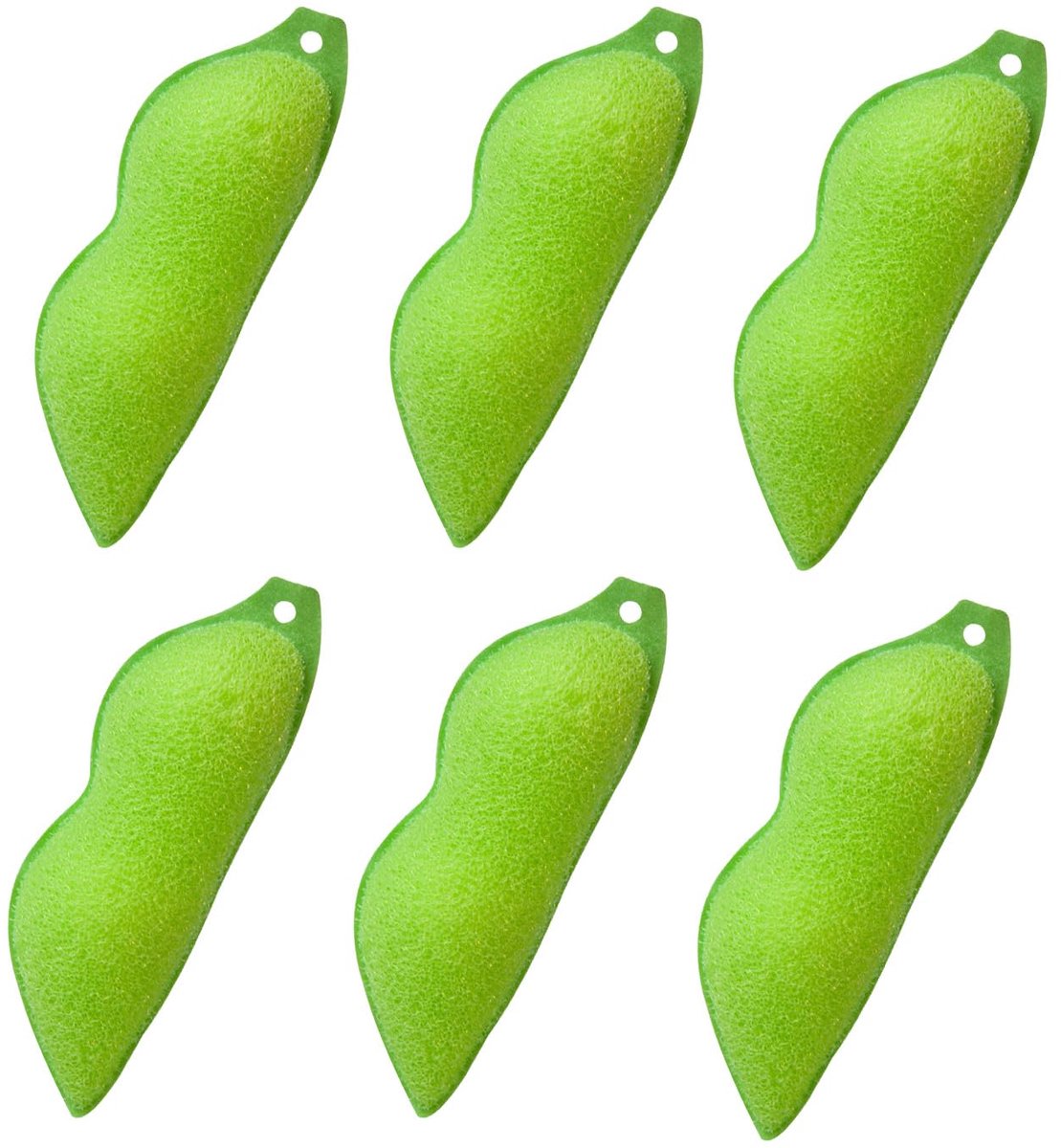 Allecto Plus - Bean Bottle Cleaning 6 stuks - Spons Borstel Keuken - Flesreiniger Bonen Vorm - Magic Beans-reiniger