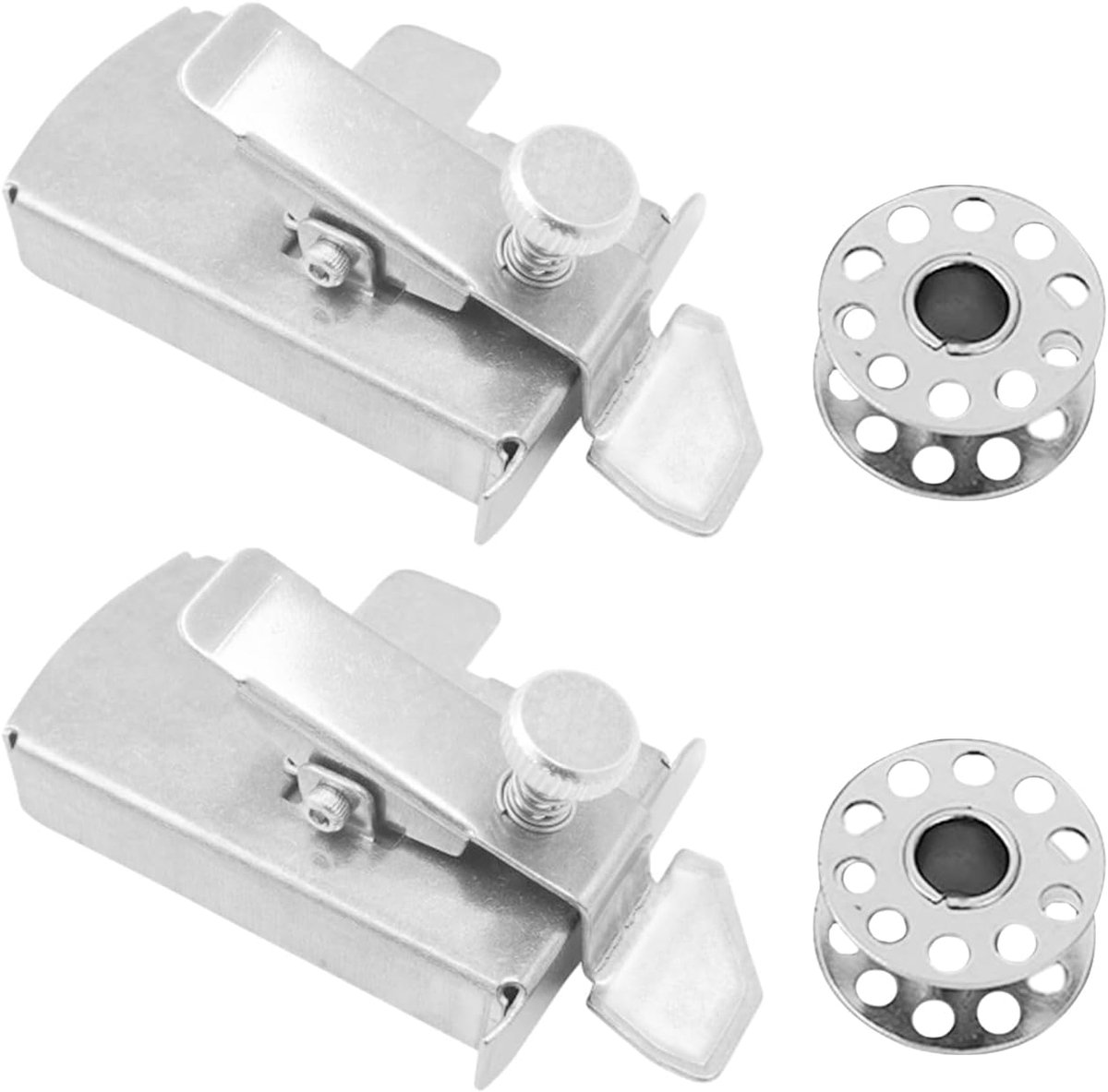 Dailygoods- Naaimachine Accessoires - Magnetische Naadgeleiding - IJzeren Spoelen - 2 Stuks - 78 x 40 x 35 mm - Roestvrij Staal - Naaigerei