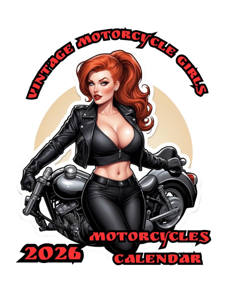 Vintage Motorcycle Girls: 2026 Motorcycles Calendar - ShopVlot