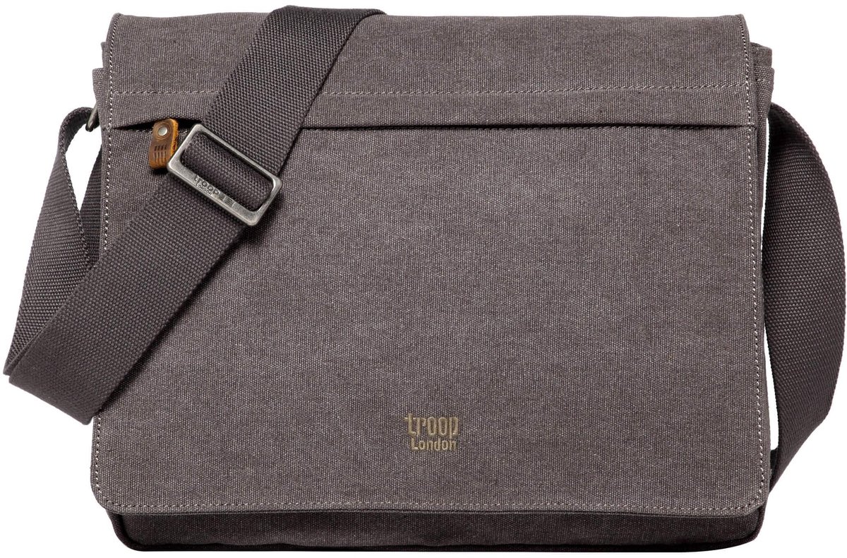 TRP0240 Troop London Classic Canvas Laptop Messenger Bag - Blue - ShopVlot