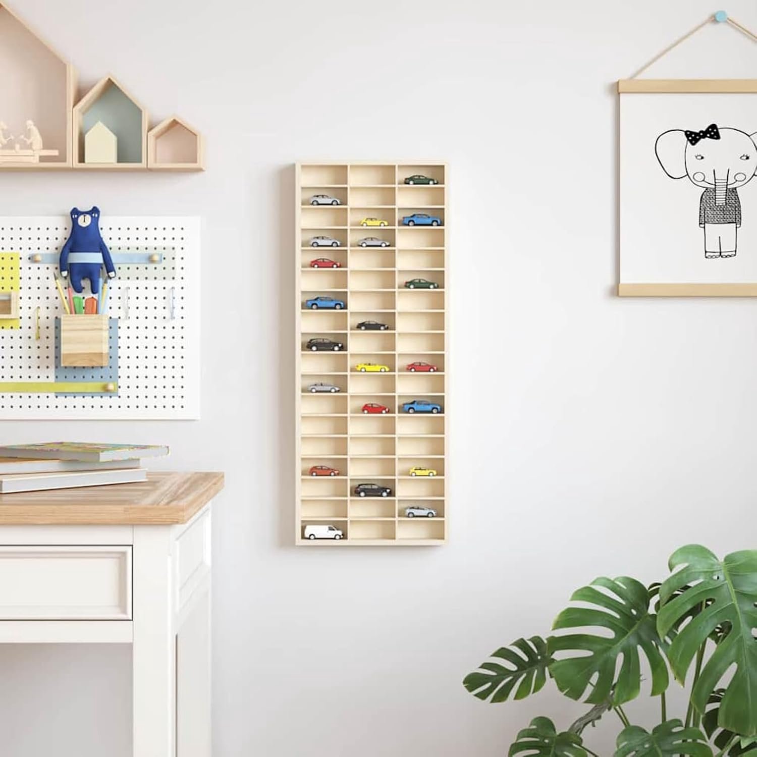 vitrine kast 30 x 4,5 x 75 cm - houtmateriaal - modern design - stijlvolle opbergruimte - ServiceTopper