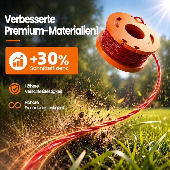 Set van 12 vervangende draadspoelen voor grasmaaiers met 20V — afbeelding 3