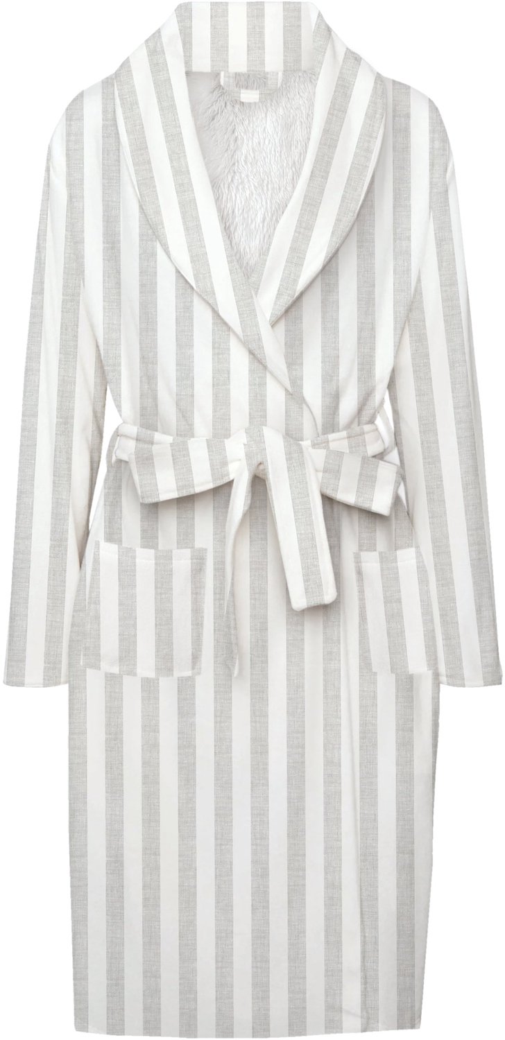 Zohome Badjas Banda di Lino - Kamerjas voor Dames en Heren - L/ - Ochtendjas - Geschikt voor de Sauna - Grijs Dove Grey