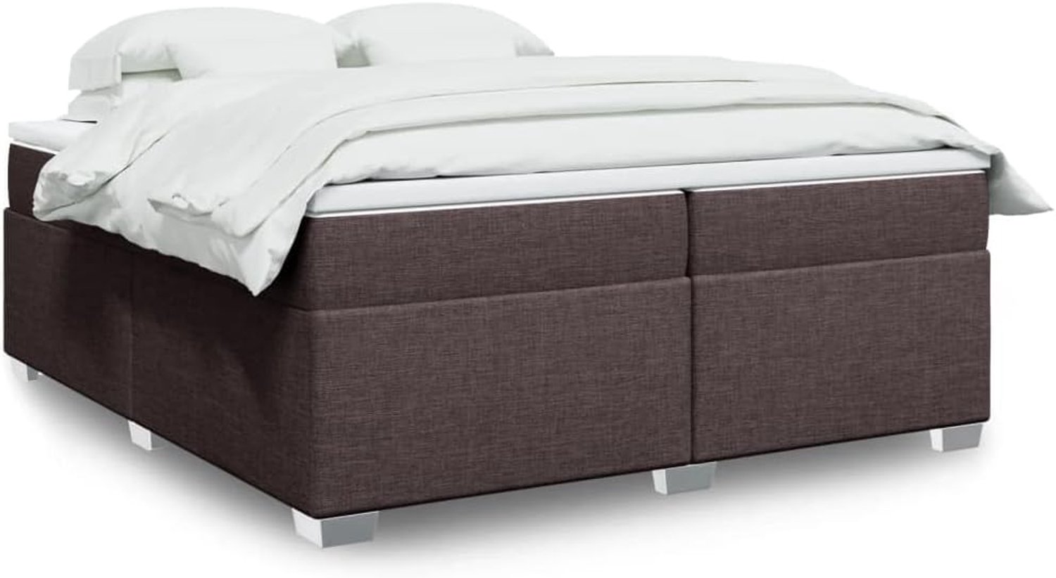 Pocketveringmatras boxspringbed donkerbruin 200x200 cm