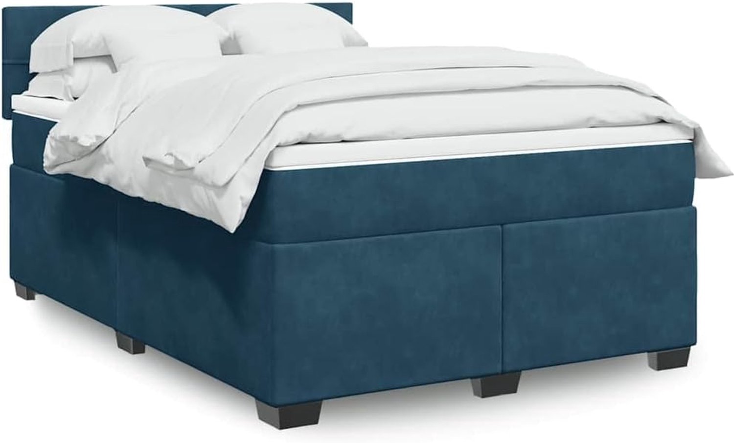 Boxspringbed Pocketveringmatras 160x200 cm Blauw