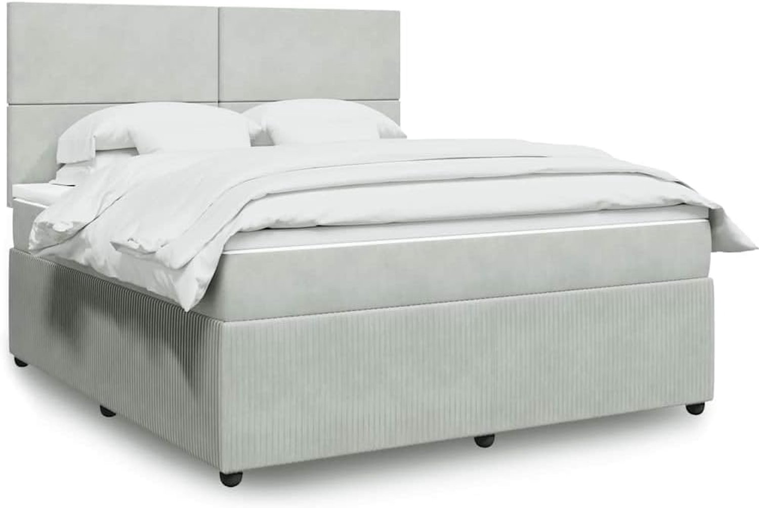 Boxspring met pocketvering Lichtgrijs 180x200 cm