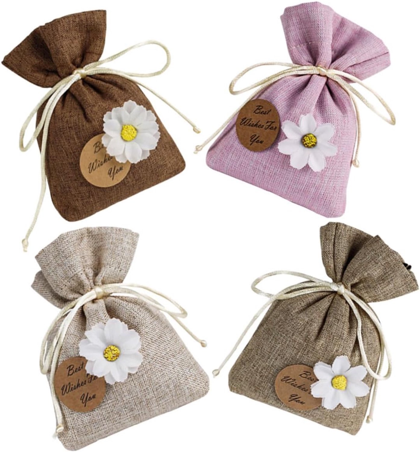 4stuks Auto Geurzakjes Voor Vrouwen Verfrissende Aromatherapie Sachets Voor Auto Kasten Lades Geurige Zakjes Aangename Rijdervaring Frisse