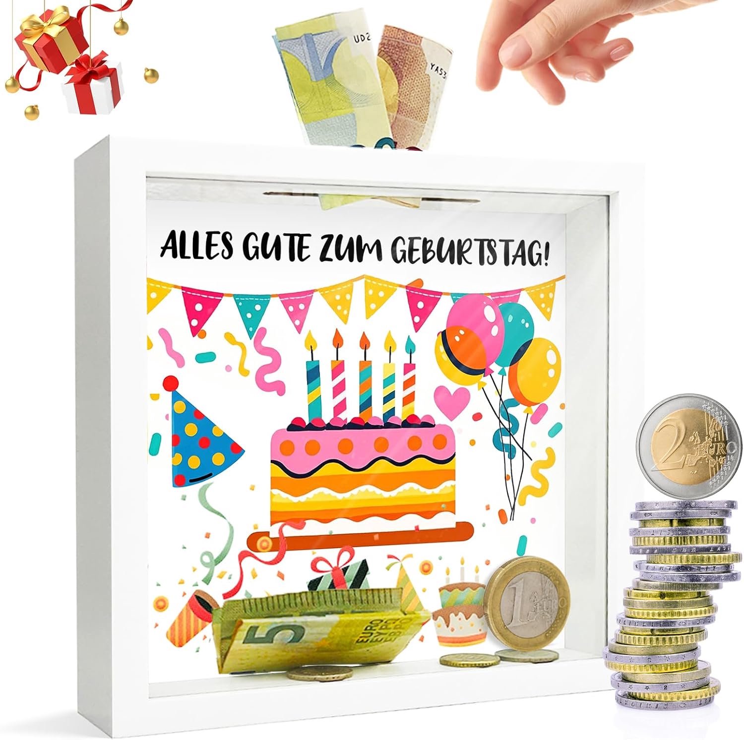 Grappig geldgeschenkverpakking - geldgeschenken verjaardag 3D fotolijst om te vullen spaarvarken spaarpot spaarpot spaarpot spaarboek van hout wensvulling geldkaart cadeau