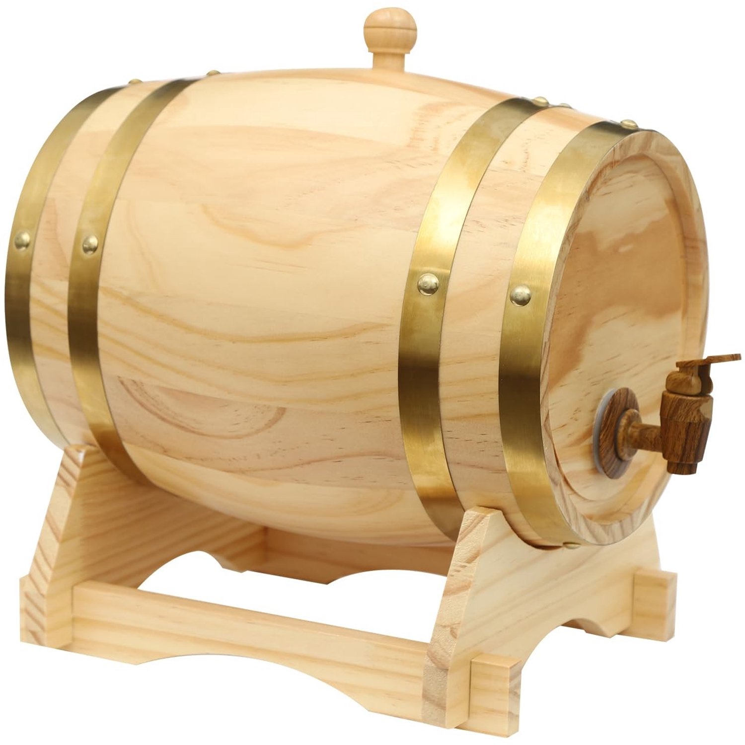 Houten wijnvat met kraan - Decoratief en functioneel - 5L