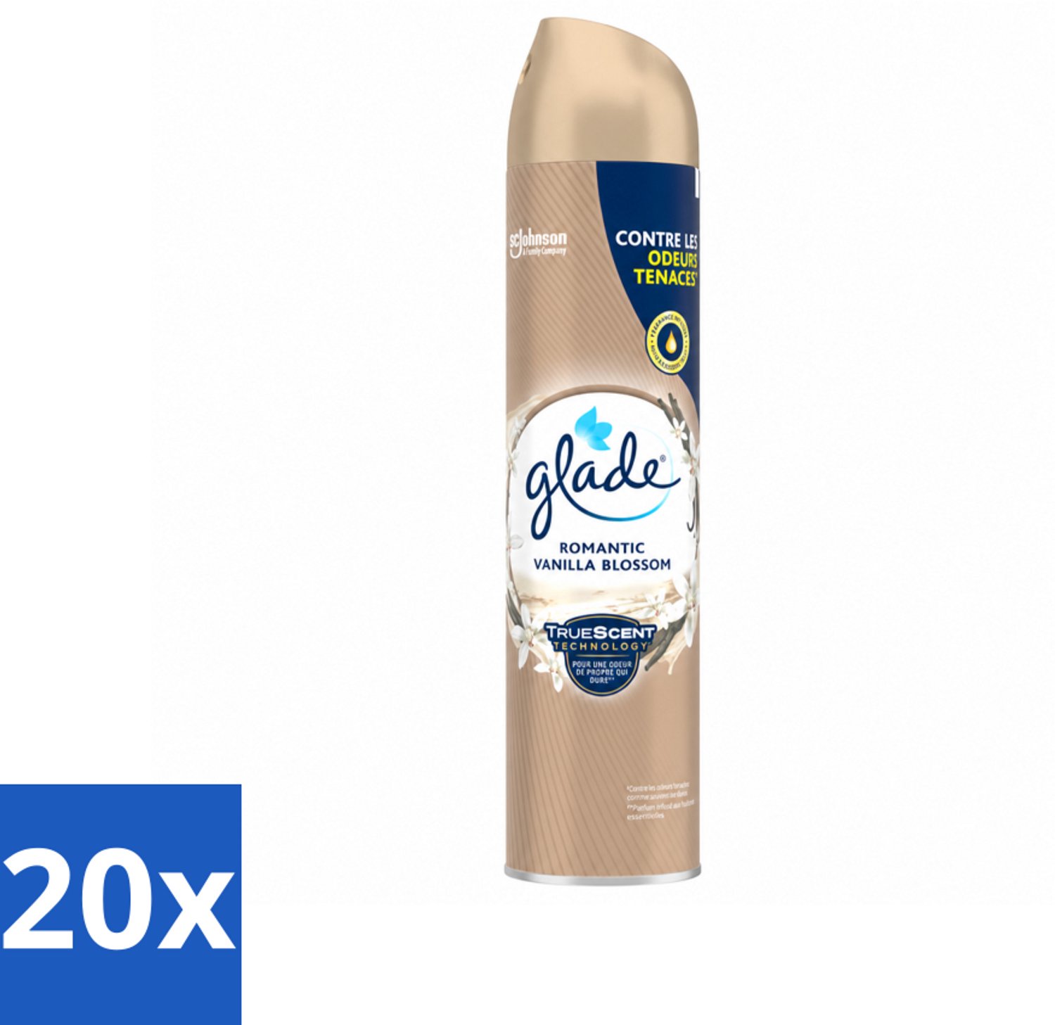 20 x Glade – Luchtverfrisser Spray – Romantic Vanilla Blossom – 300 ml - Voordeelverpakking - 20 stuks