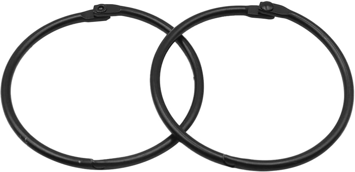 Ringen gordijnringen 50 mm ronde metalen openingsring voor gordijnroede zwart