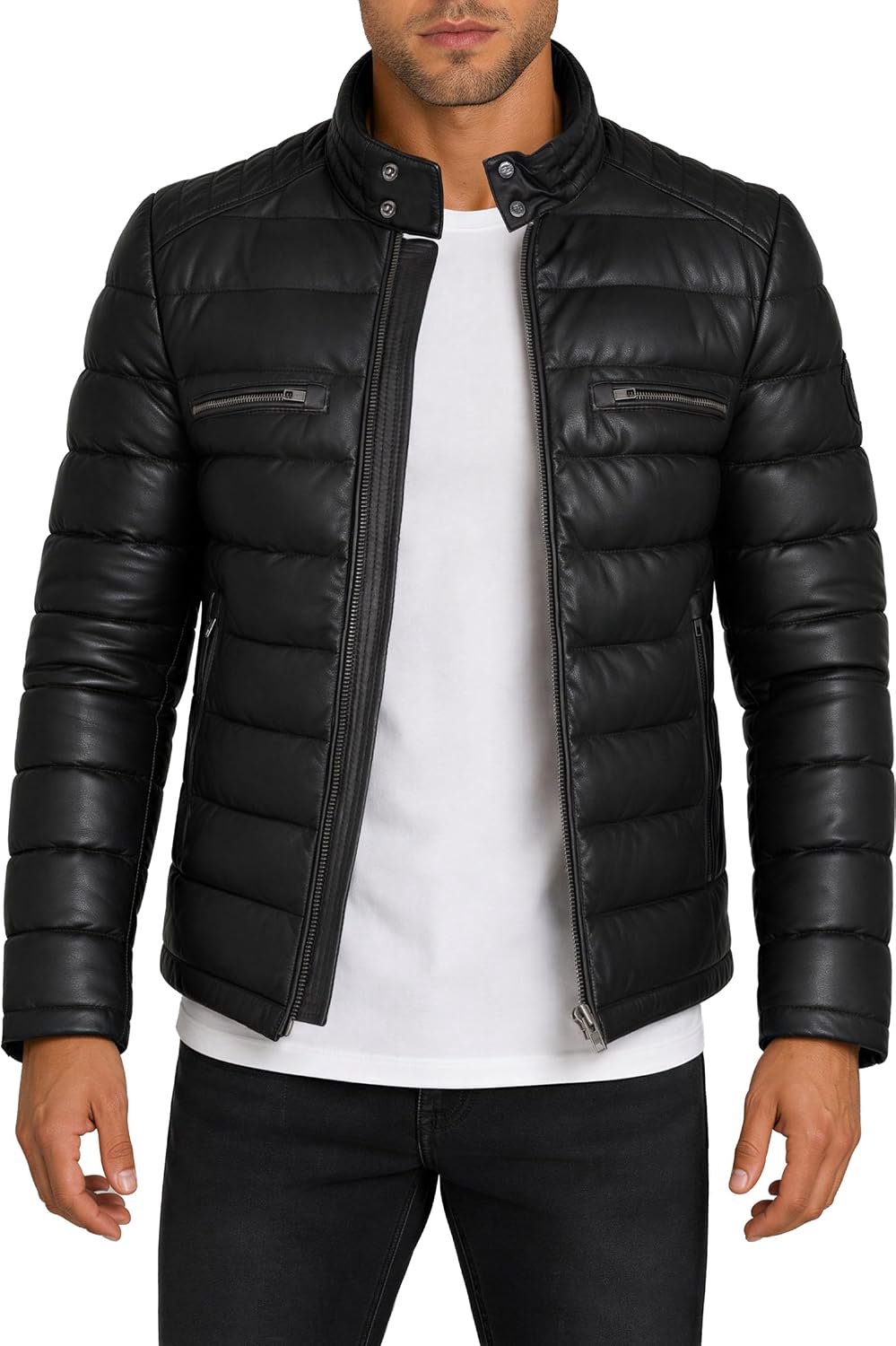 Jas Leer Kunstleer Biker Bomber Urban Look Ritsdetails