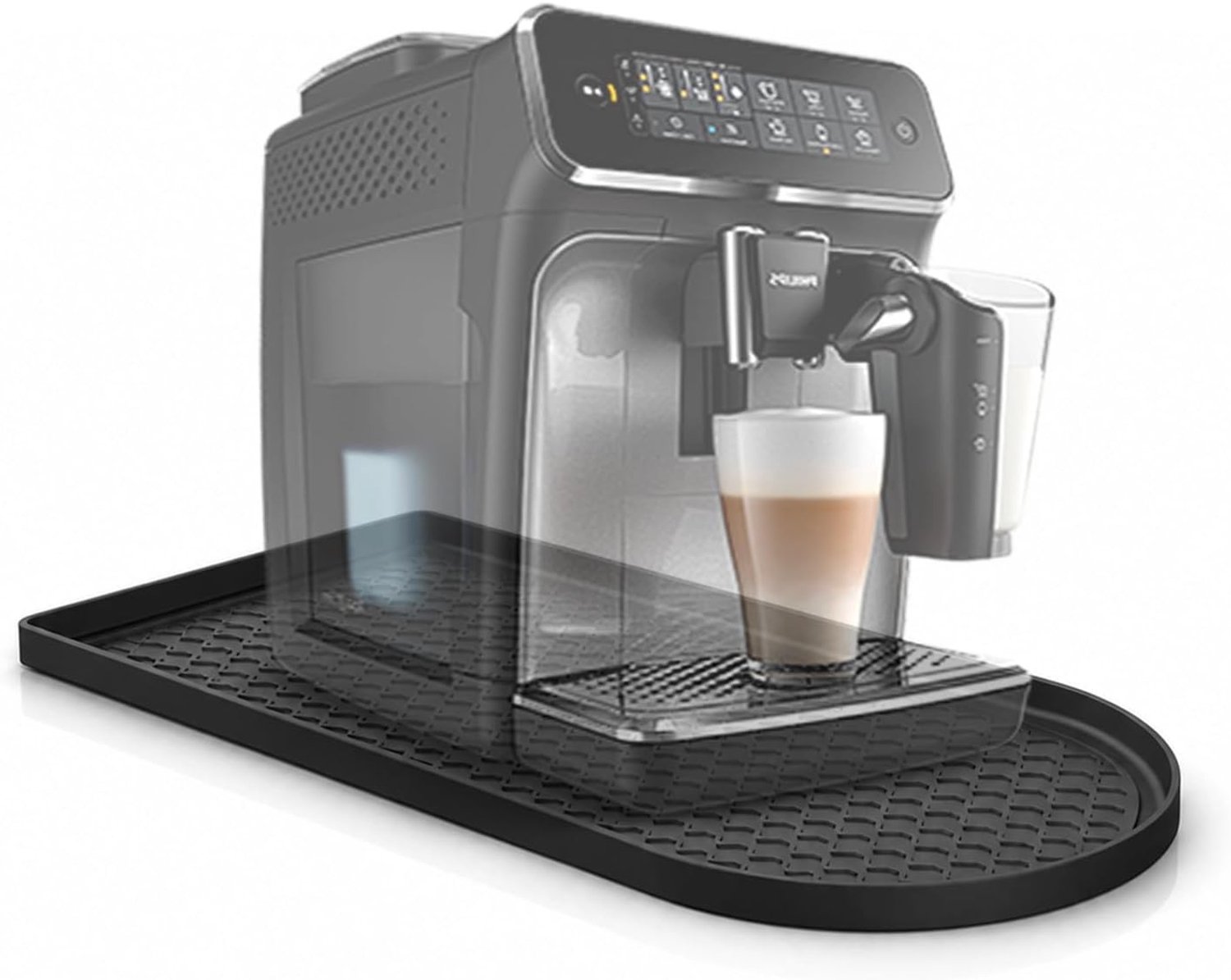 Onderlegger voor koffiezetapparaat, siliconen mat, hittebestendig en veilig voor keukengebruik, waterbestendig en duurzaam