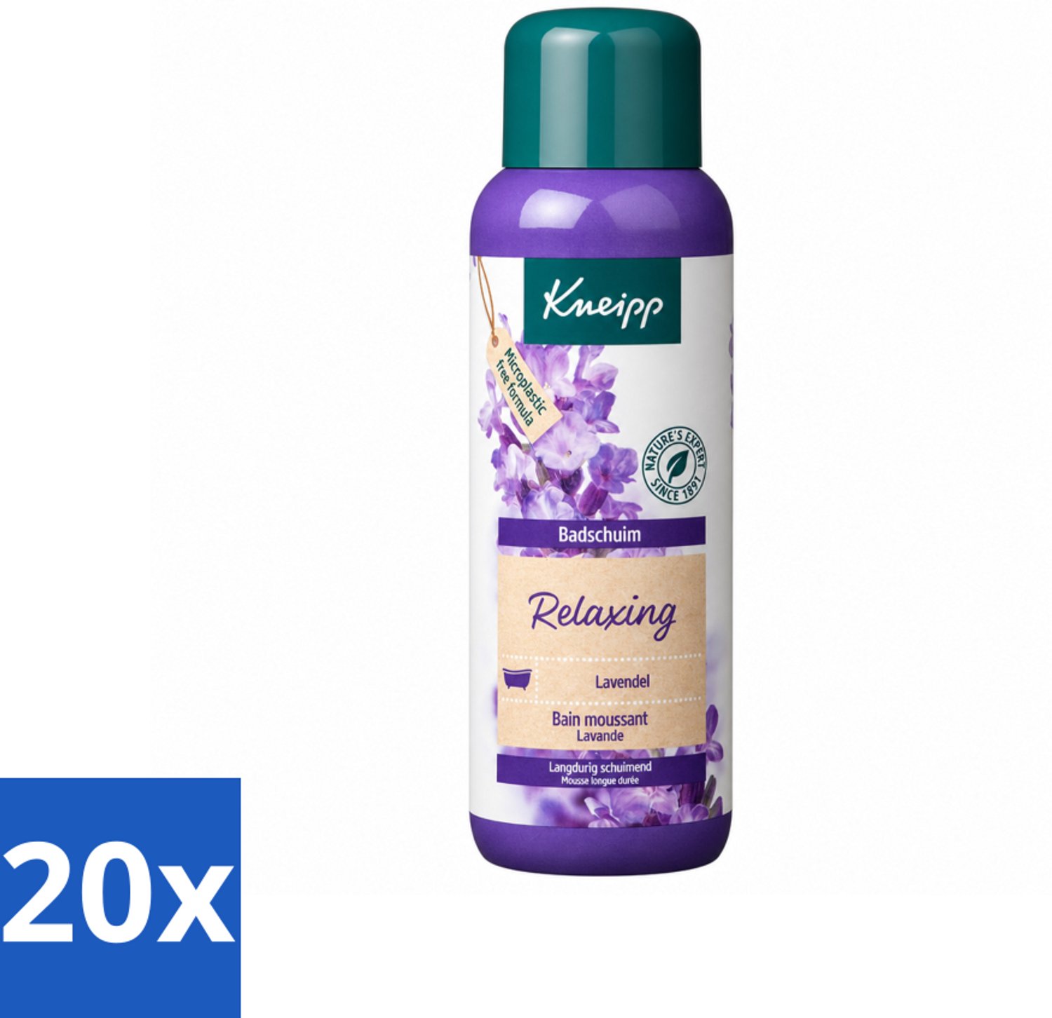 20 x Kneipp - Badschuim - Lavendel - Bloemige geur - 400 ml - Voordeelverpakking - 20 stuks