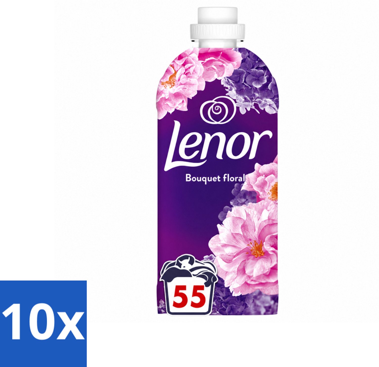10 x Lenor - Wasverzachter - Bloemenboeket - Fris & Zacht - 55 Wasbeurten - Voordeelverpakking - 10 stuks