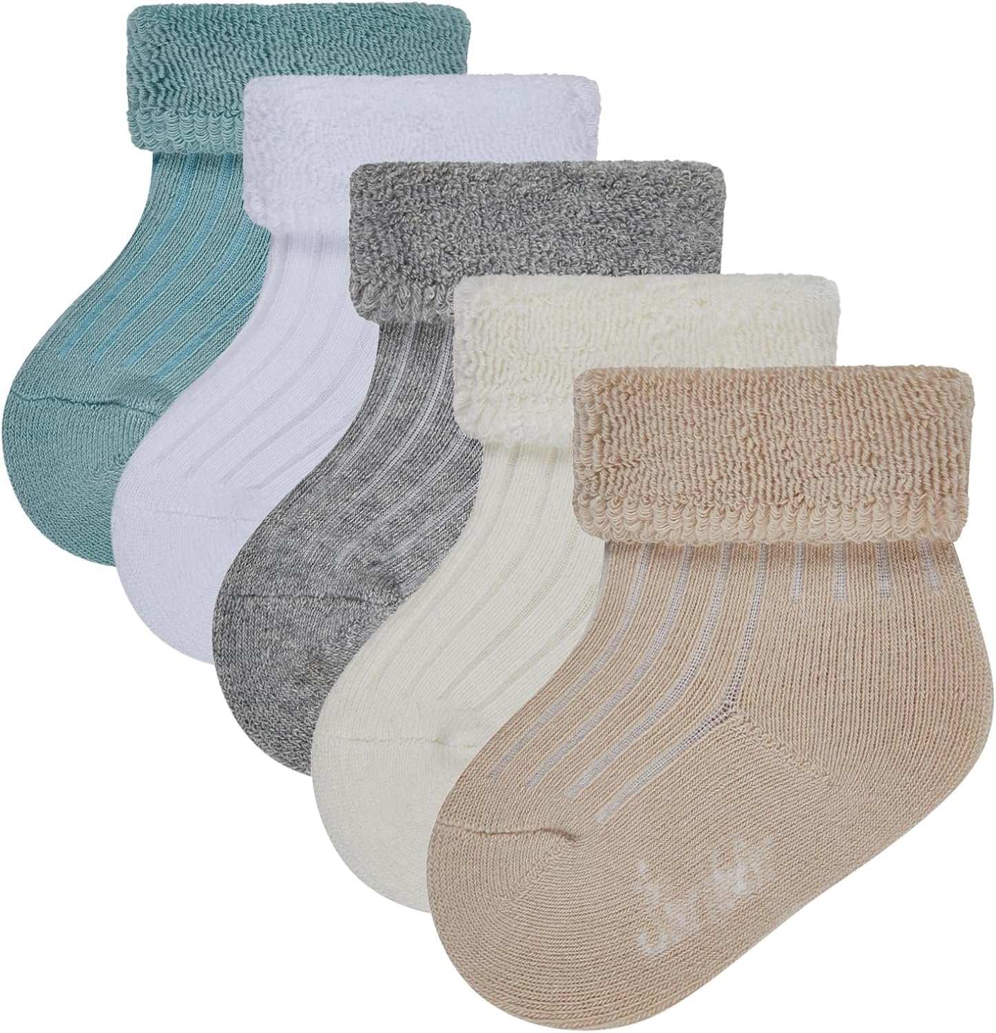 Merkloze Babysokken Set van 5 - Comfortabel & Zacht - Maat 14