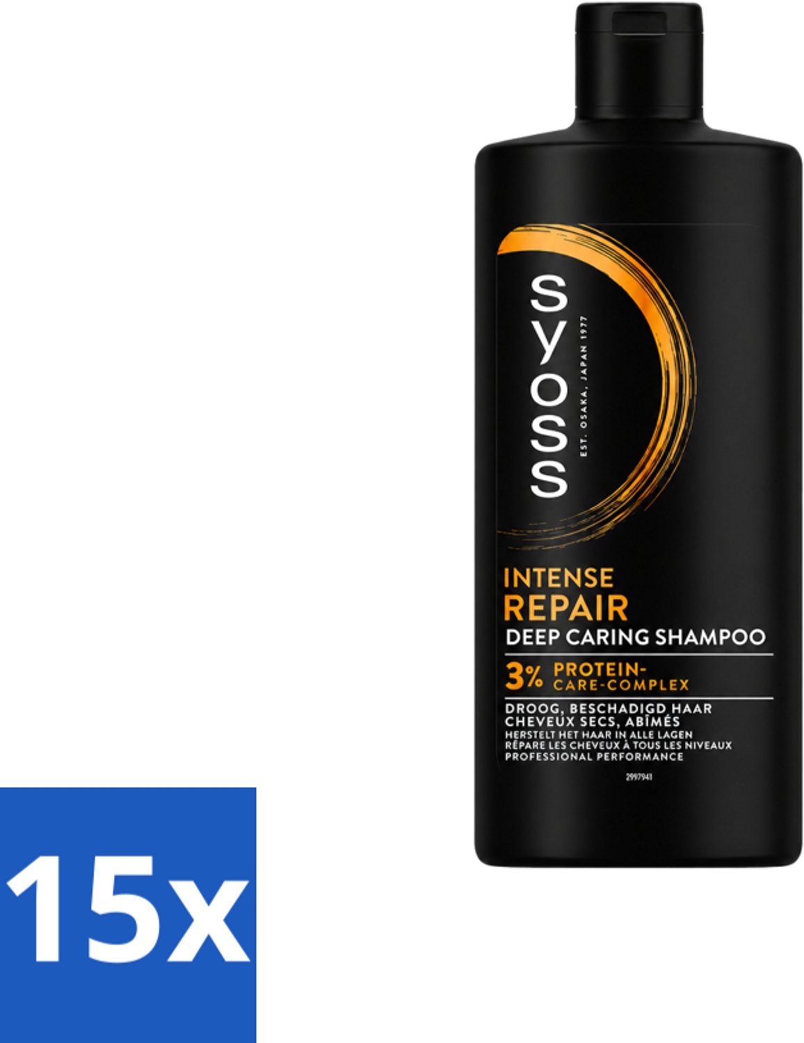 15 x SYOSS - Repair 440 ml - Shampoo - Herstellende Formule - 440ml - Voordeelverpakking - 15 stuks