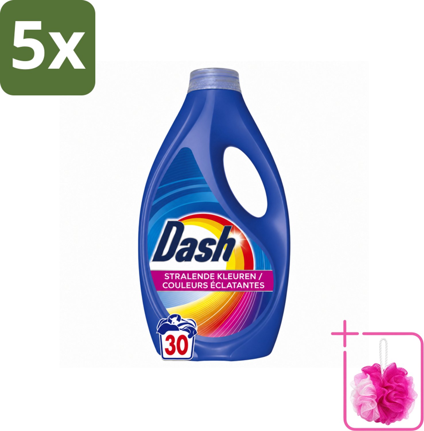5 x Dash – Wasmiddel – Color – 1350 ml - Bulkverpakking - Kleurbehoud - Douchemop - Vlekverwijdering
