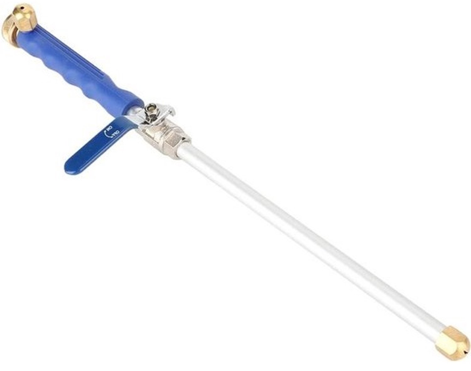 Hogedruksproeier - Waterpistool - Auto en tuin reinigen - Buis van aluminiumlegering - 46 cm lang - Zilver