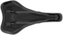 Onderaanzicht van het zwarte SQlab 612 Ergowave R zadel met S-TUBE rails en tekst 'Performance Ergonomics'.