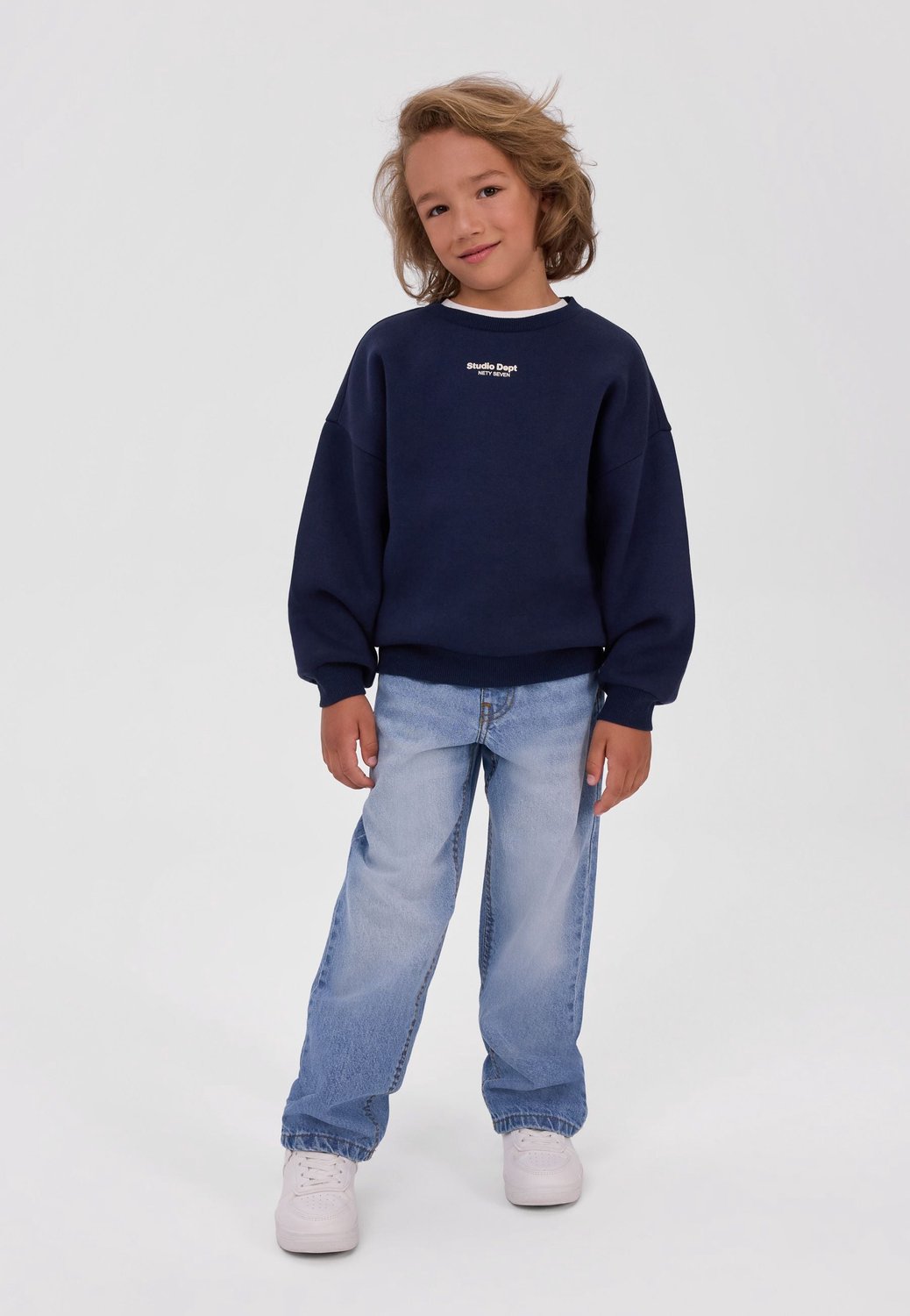 Minoti sweaters jongens 2-pack - meerkleurig - marineblauw en grijs