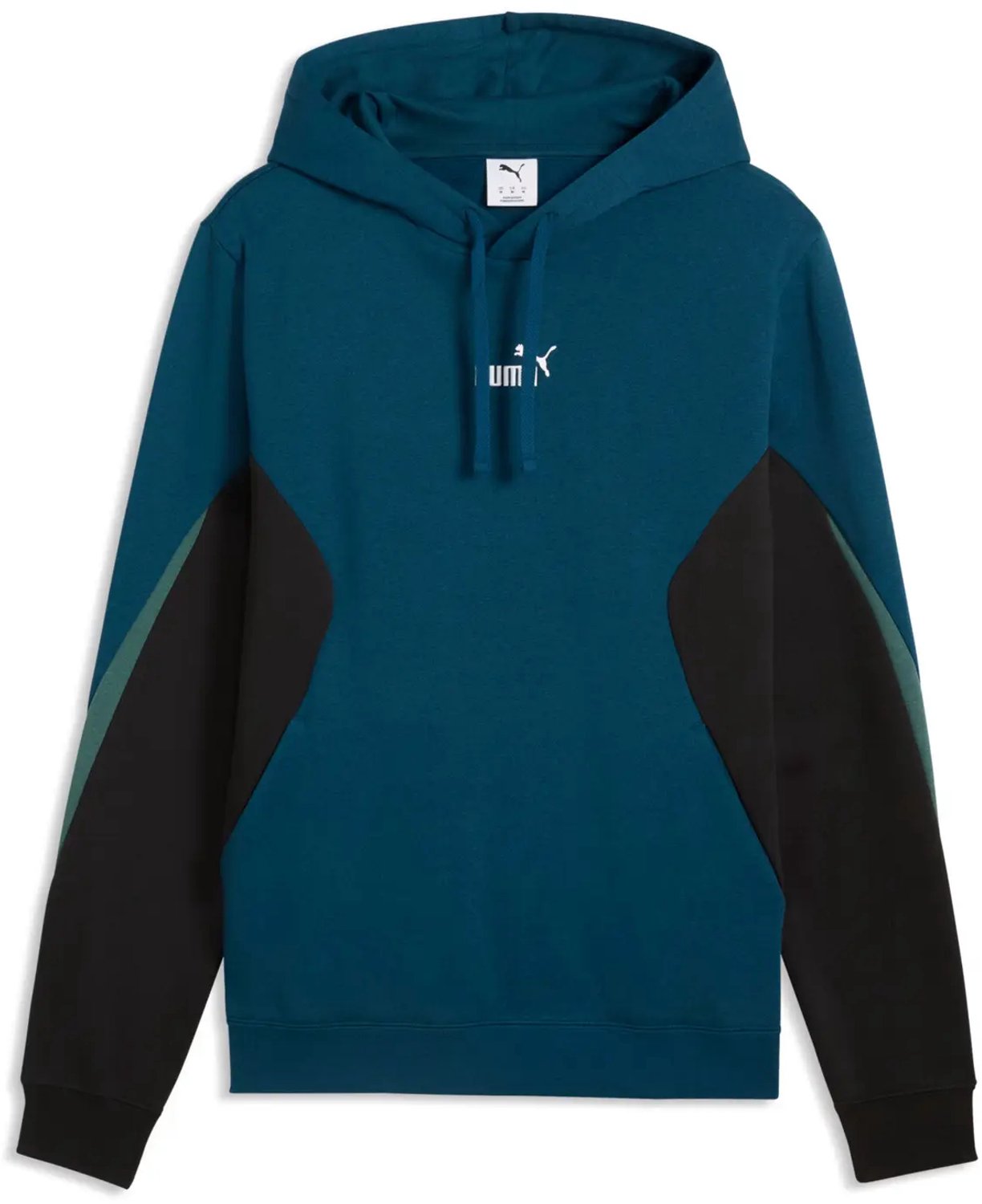 Geribde capuchon sweatshirt met koord Puma Blauw