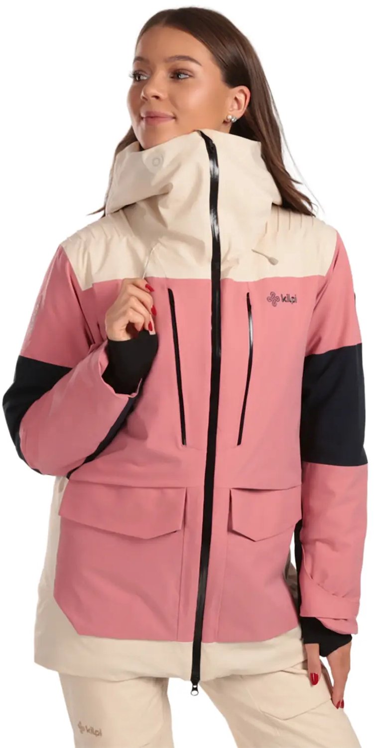 Dames ski-jack met capuchon Kilpi Teen Roze