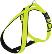 Nobby comfort hondentuig cover neon geel - S/M - buikband 40-60 cm - breedte 25-35 mm