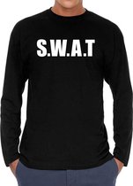 S.W.A.T. long sleeve t-shirt zwart heren - zwart S.W.A.T. politie shirt met lange mouwen XXL