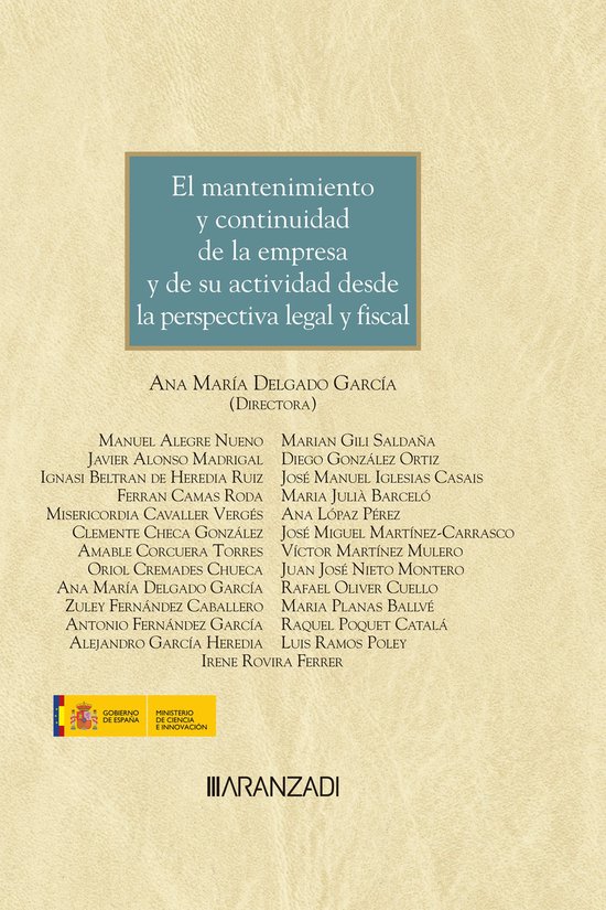 El mantenimiento y continuidad de la empresa y de su activid ... - cover