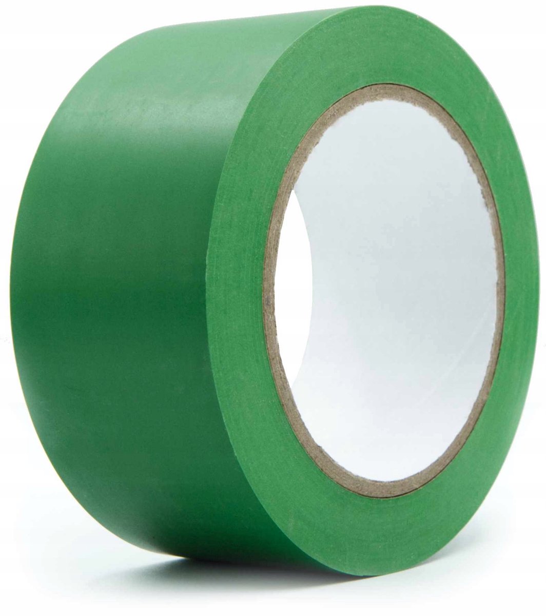 Veiligheidsmarkeringstape Groen 75 mm x 33 m - Industriële markering