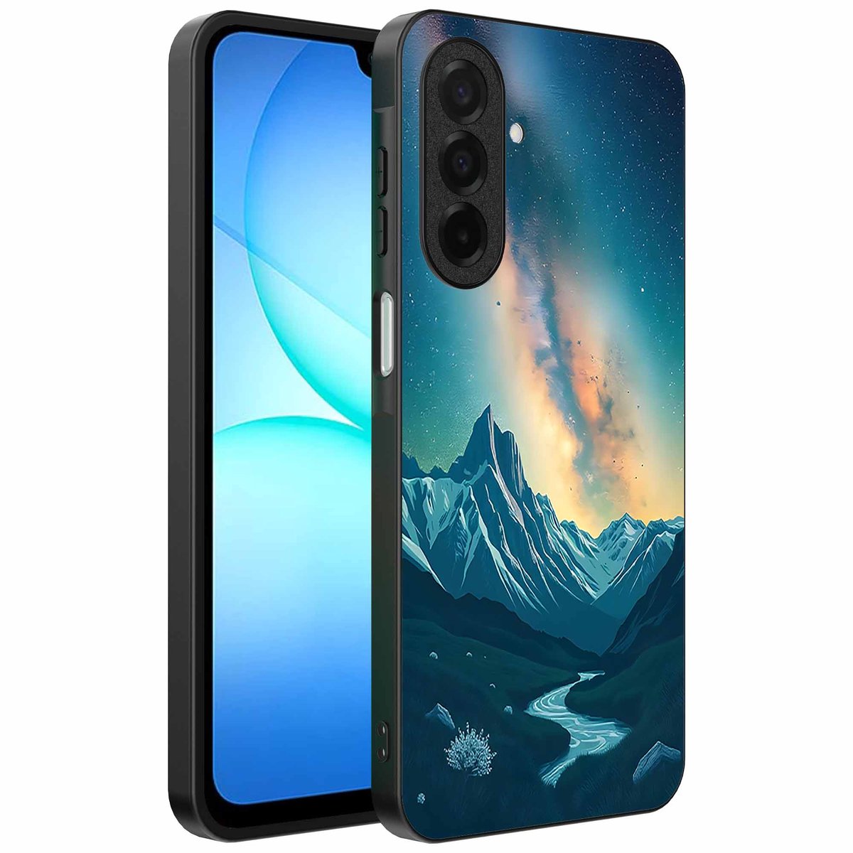 Geschikt voor Samsung Galaxy A17 Telefoonhoesje met Sterrenhemel Opdruk - TPU Backcover Case With Space And Milkyway Design - Smartphonica geschikt voor Samsung Galaxy A17