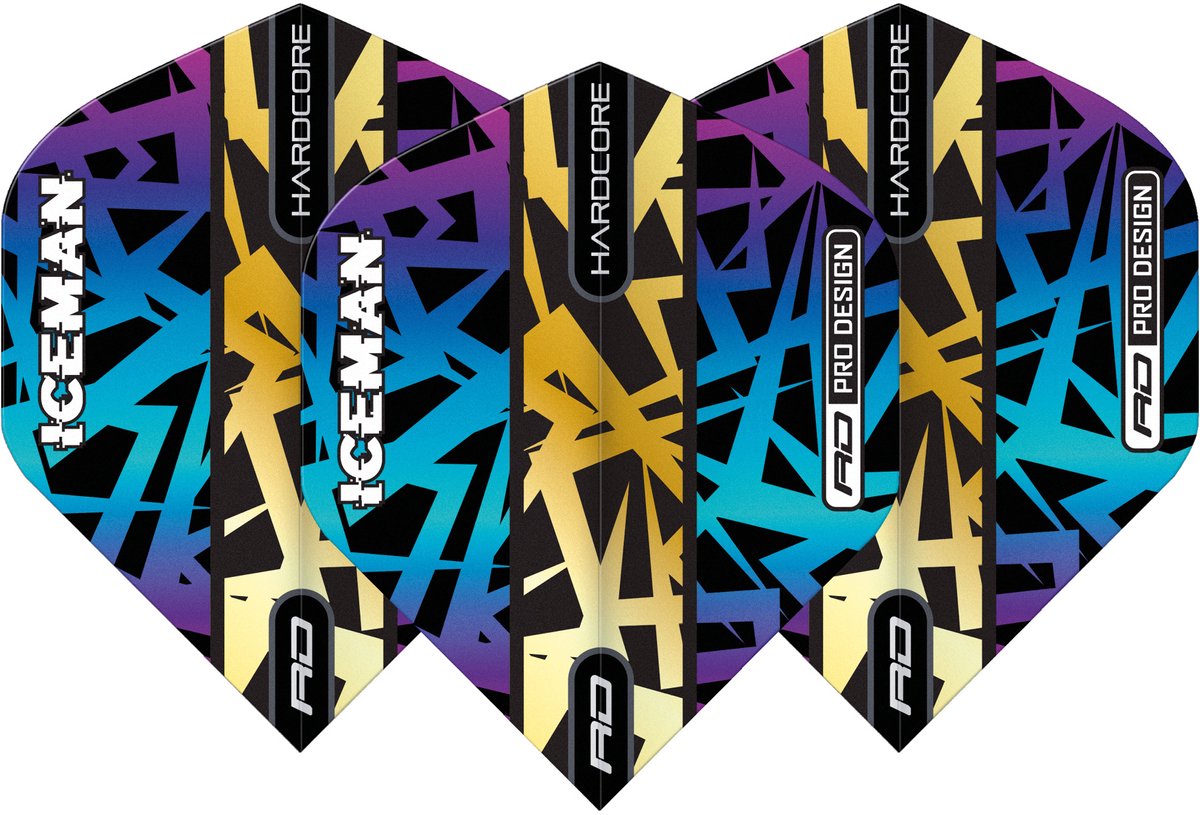 Red Dragon Gerwyn Price Hardcore Premium Rainbow & Gold - Dart Flights