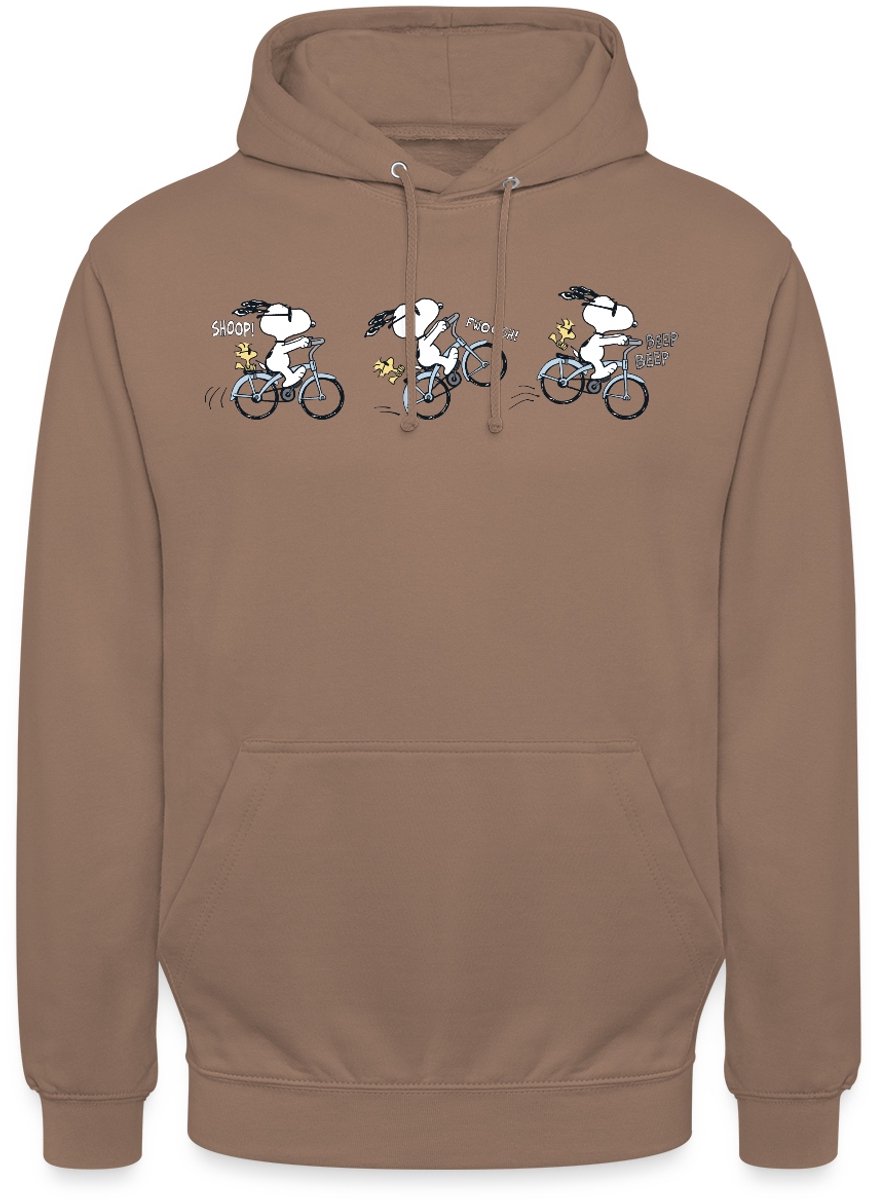 Peanuts Snoopy Fiets Hoodie Unisex